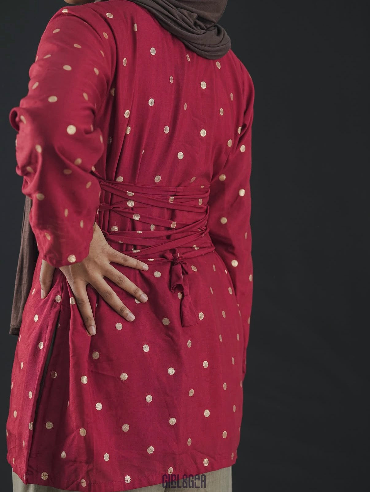 Red Sitara Kurti